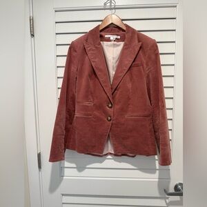 Veronica Beard Corduroy Pink/Peach Dickie Blazer Suit Jacket